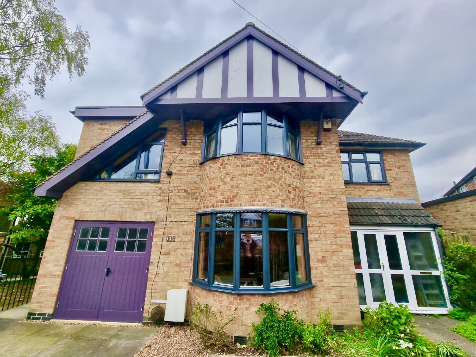 House of New Windows - uPVC Dark Anthracite Grey Charcoal Double Glazed Bay Windows Installed by Phair Windows & Glass, Leicester, Leicestershire, Midlands