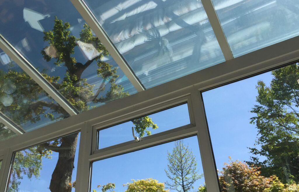 Glass roof on conservatory to modernise