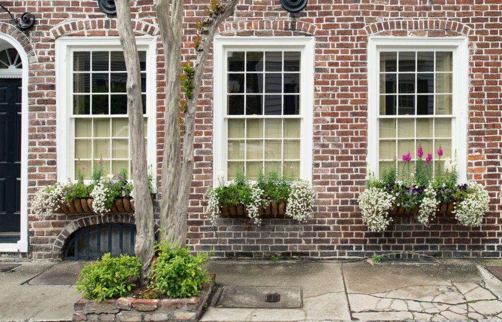 White Timber look windows