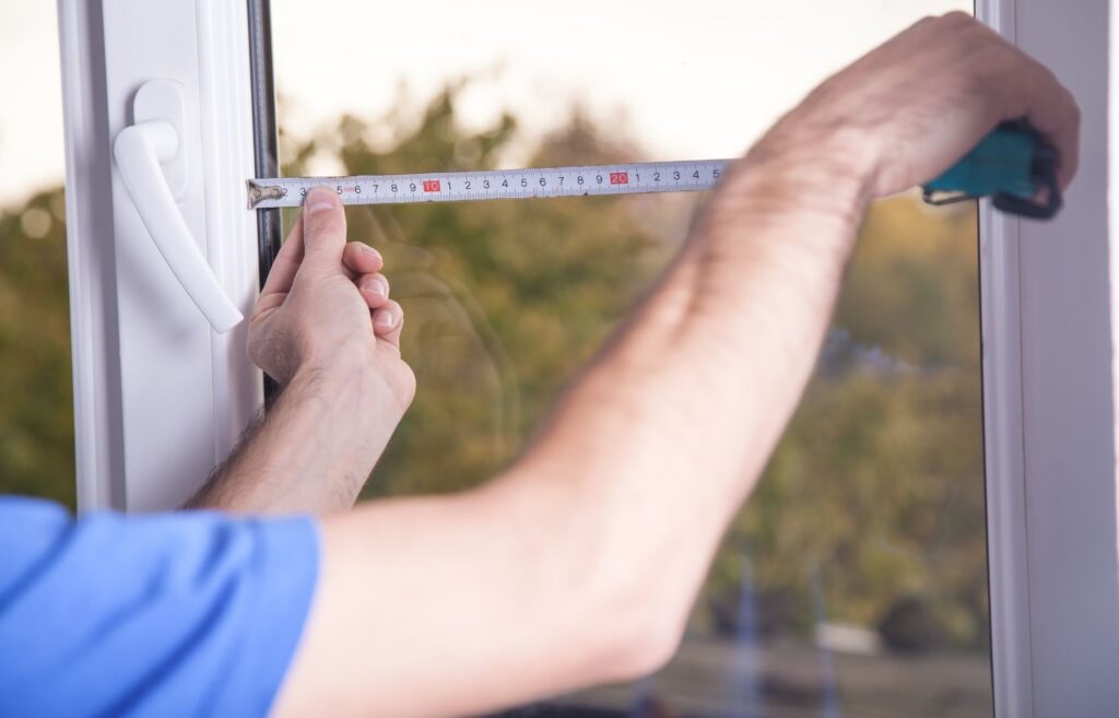 Measuring windows inside a Leicester home