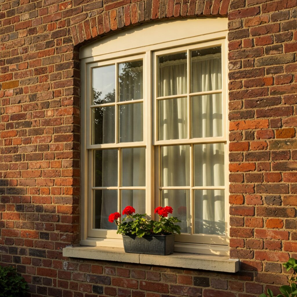Sash window in Leicester