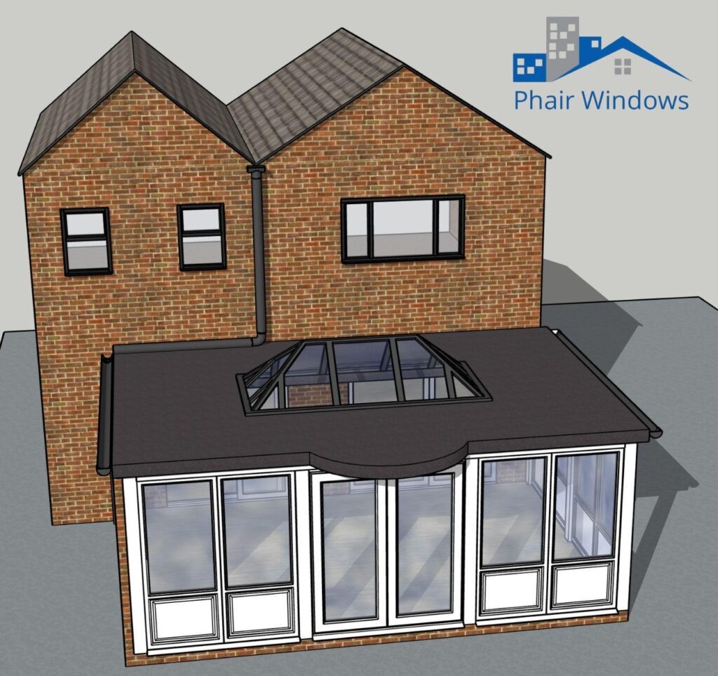 CAD design of conservatory for a customer in Leicester