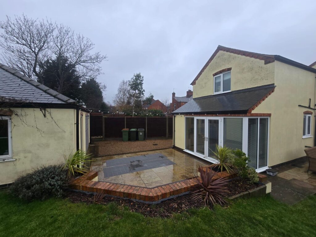 Before conservatory in Blaby installation