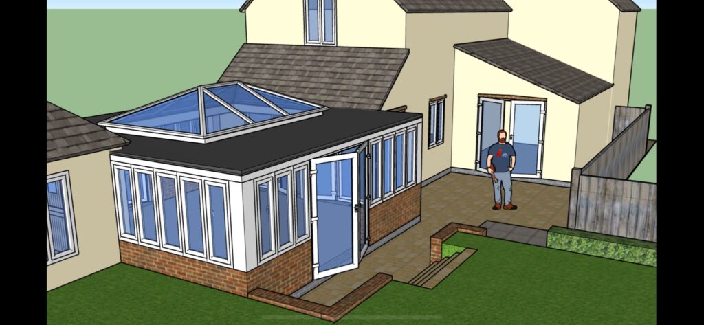 CAD drawing of conservatory