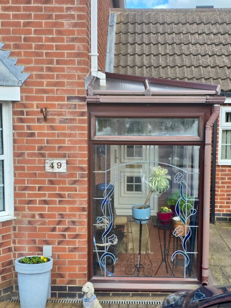 Before the glass porch replacement in Thurnby, Bushby