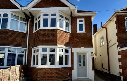 Full house installation on property in Leicestershire of flush casement uPVC windows in white Full house installation on property in Leicestershire of flush casement uPVC windows in white