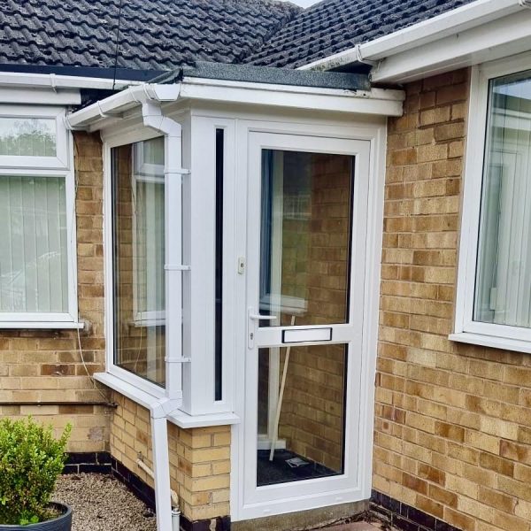 Full porch replacement with double glazed windows and uPVC door
