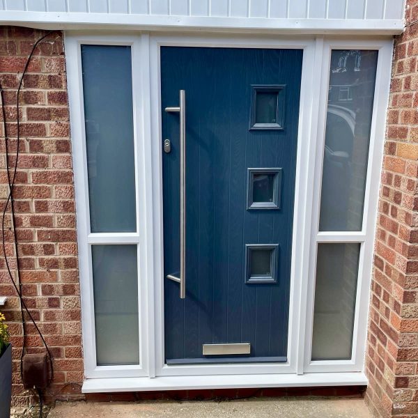Grey composite door installed in Leicester