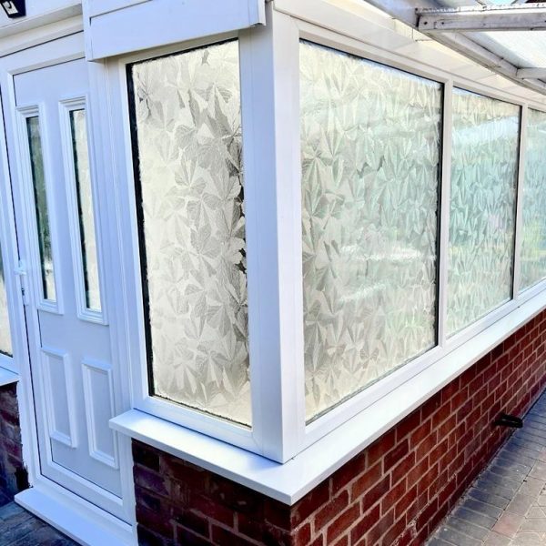 White uPVC double glazed windows and door for conservatory in Leicester