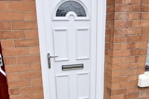 White uPVC front door White uPVC front door