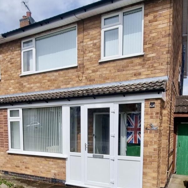White uPVC front porch in Leicestershire