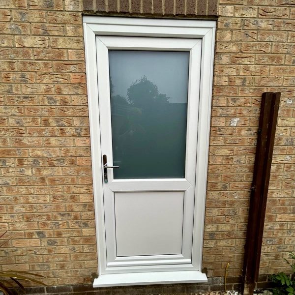 uPVC back door installation